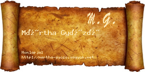 Mártha Győző névjegykártya
