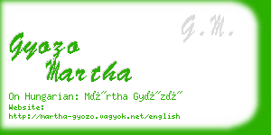 gyozo martha business card